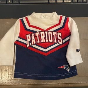 Baby girls 3-6 month New England Patriots top - official NFL